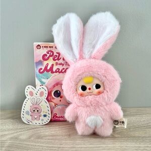Baby Three Petit Macaron Cute Bunny Plush Pendant - Candy
